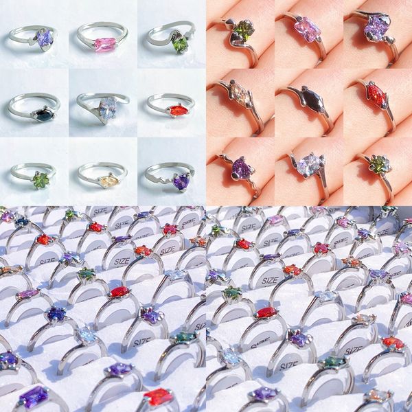 wholesale 50pcs colorful rhinestone silver fashion gemstone rings mix women elegant verlobungring jewelry
wholesale 50pcs colorful rhinestone silver fashion gemstone rings mix women elegant verlobungring jewelry