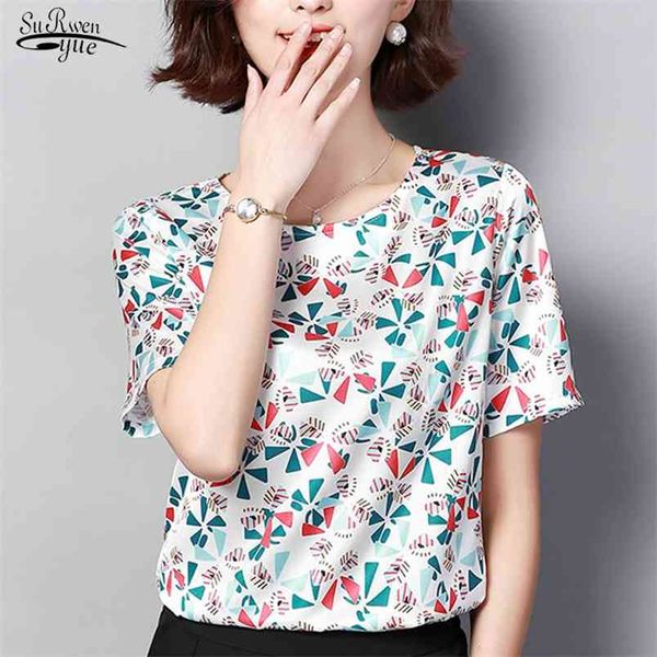 casual print chiffon blouse plus size short sleeve women camisas shirts 3959 210421, White
casual print chiffon blouse plus size short sleeve women camisas shirts 3959 210421, White