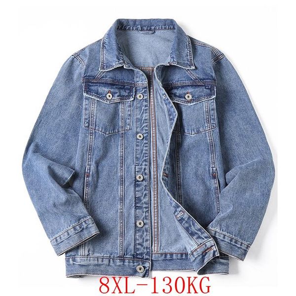 large size denim jacket 4xl-8xl bust 143cm men's lapel single breasted loose long sleeve pocket casual jackets, Black;brown
large size denim jacket 4xl-8xl bust 143cm men's lapel single breasted loose long sleeve pocket casual jackets, Black;brown