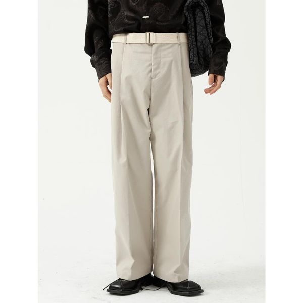 men's pants mens korean fashion belt loose solid color straight casual wide leg suit man streetwear vintage trousers male blazer pant, Black
men's pants mens korean fashion belt loose solid color straight casual wide leg suit man streetwear vintage trousers male blazer pant, Black