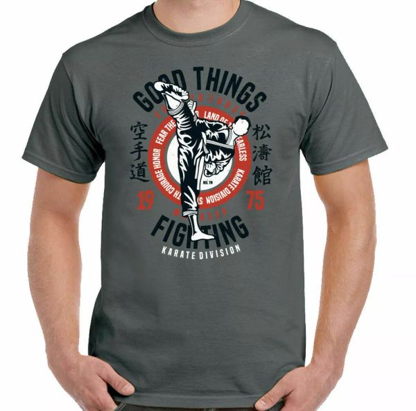 karate chop t-shirt mma martial arts good things come to those who keep fighting mens, White;black
karate chop t-shirt mma martial arts good things come to those who keep fighting mens, White;black