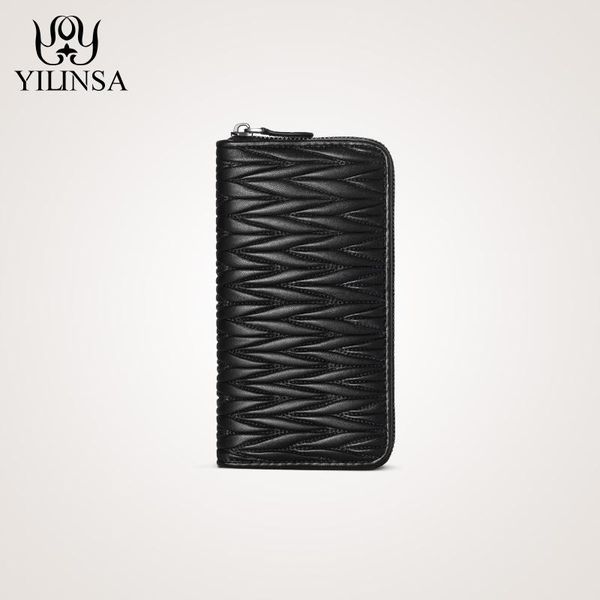 wallets women men sheepskin pleated wallet handmade woven purse long handbags interior card holder phone pocket standard purses, Red;black
wallets women men sheepskin pleated wallet handmade woven purse long handbags interior card holder phone pocket standard purses, Red;black