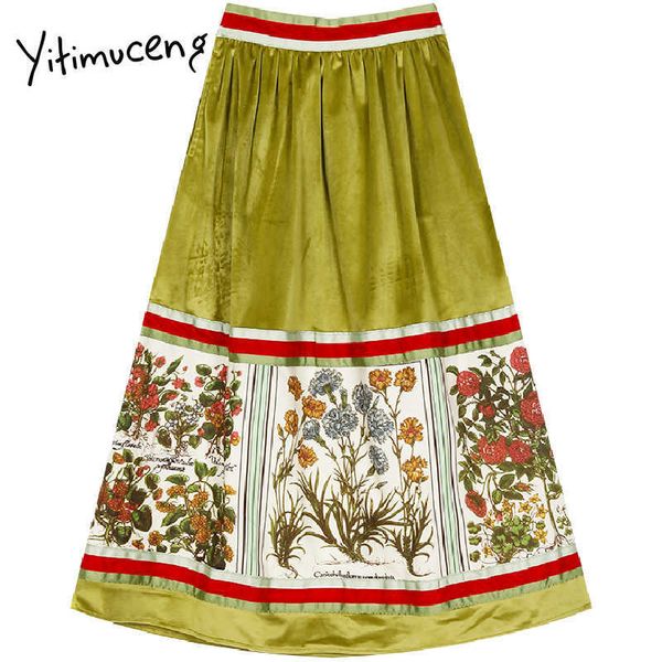 yitimuceng vintage print folds skirt women high waist mini a-line green solid summer office lady fashion skirts 210601, Black
yitimuceng vintage print folds skirt women high waist mini a-line green solid summer office lady fashion skirts 210601, Black