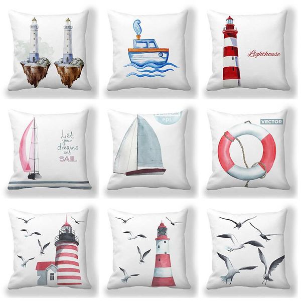 45*45cm watercolor lighthouse and sailboat super soft throw cushion cover home decoration living room pillowcase cushion/decorative pillow
45*45cm watercolor lighthouse and sailboat super soft throw cushion cover home decoration living room pillowcase cushion/decorative pillow
