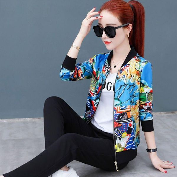 women spring autumn vintage print jacket lady thin long sleeve slim female casual oversize bomber zipper i460 women's jackets, Black;brown
women spring autumn vintage print jacket lady thin long sleeve slim female casual oversize bomber zipper i460 women's jackets, Black;brown