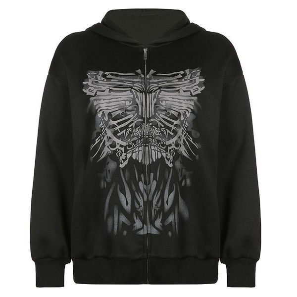 women's jackets streetwear dark grunge gothic punk oversized printed hoodies autumn women jacket academia zip up hoodie loose black cas, Black;brown
women's jackets streetwear dark grunge gothic punk oversized printed hoodies autumn women jacket academia zip up hoodie loose black cas, Black;brown