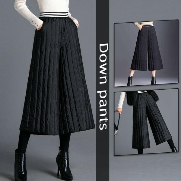 culotte oversized wide leg trousers womens capris winter outer wear thick warm padded quilted high waist, Black;white
culotte oversized wide leg trousers womens capris winter outer wear thick warm padded quilted high waist, Black;white