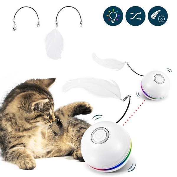 cat toys smart interactive toy colorful led self rotating ball with catnip bell and feather usb rechargeable kitten
cat toys smart interactive toy colorful led self rotating ball with catnip bell and feather usb rechargeable kitten