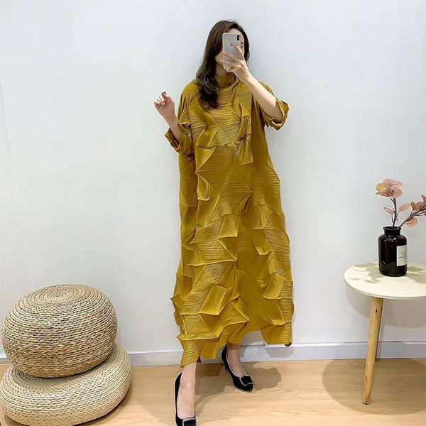 casual dresses changpleat 2021 miyak pleated plus size women fashion solid loose a-line irregular long tide, Black;gray
casual dresses changpleat 2021 miyak pleated plus size women fashion solid loose a-line irregular long tide, Black;gray
