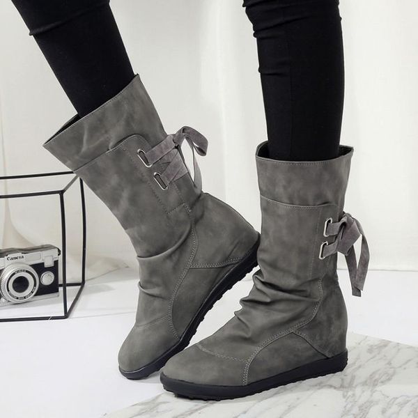 europe and american belt buckle middle barrel boots lace up bottom shoes plus metal bowknot bootsui90, Black
europe and american belt buckle middle barrel boots lace up bottom shoes plus metal bowknot bootsui90, Black