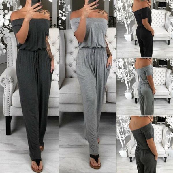 women's jumpsuits & rompers womens casual wide leg loose solid color off shoulder jumpsuit ladies evening party long playsuit plus size, Black;white
women's jumpsuits & rompers womens casual wide leg loose solid color off shoulder jumpsuit ladies evening party long playsuit plus size, Black;white