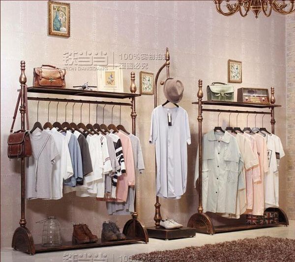 hangers & racks tieyi retro clothing store rack display rack, women's hanging clothes landing shop decoration
hangers & racks tieyi retro clothing store rack display rack, women's hanging clothes landing shop decoration