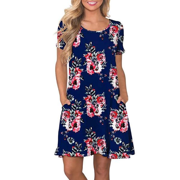 casual dresses sagace dress women summer short sleeve floral printed pockets sundress swing 2021, Black;gray
casual dresses sagace dress women summer short sleeve floral printed pockets sundress swing 2021, Black;gray