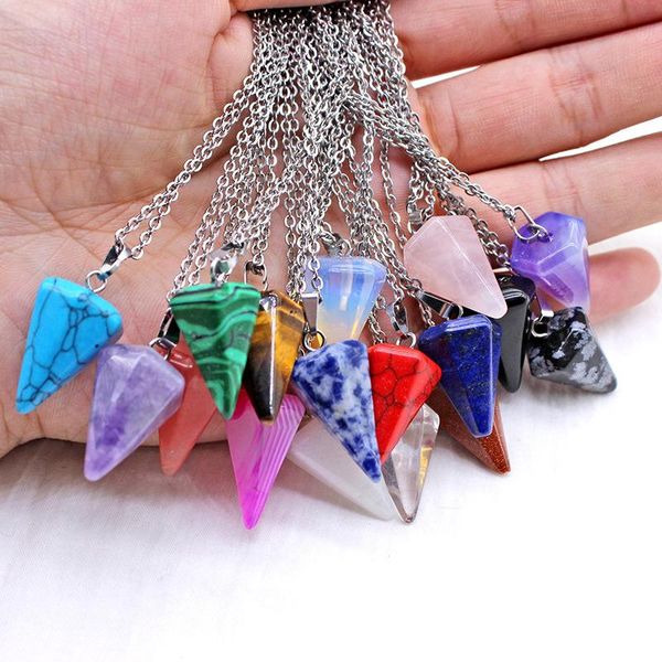 reiki stainless steel chain natural amulet healing crystal turquoises amethyste pendulums meditation necklace for men women pendant necklace, Silver
reiki stainless steel chain natural amulet healing crystal turquoises amethyste pendulums meditation necklace for men women pendant necklace, Silver