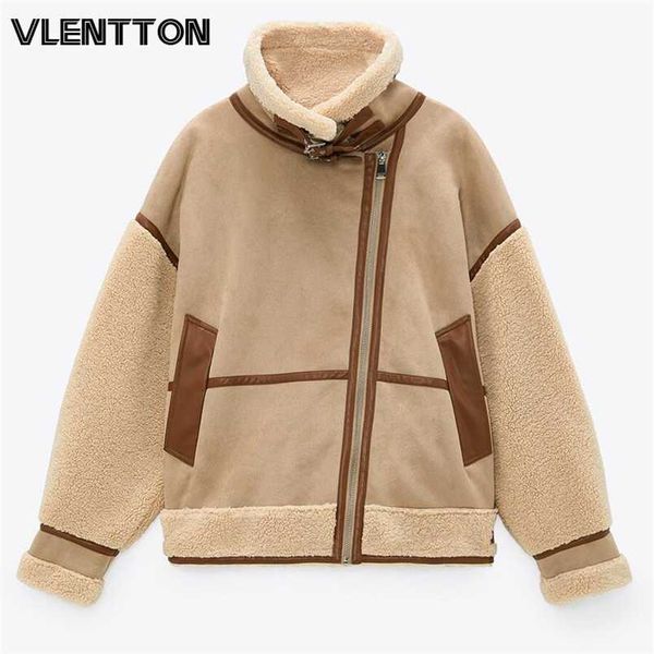 winter women thick vintage splice suede jacket coat loose warm lambswool biker outwear female oversize faux leather overcoat 211215, Black
winter women thick vintage splice suede jacket coat loose warm lambswool biker outwear female oversize faux leather overcoat 211215, Black