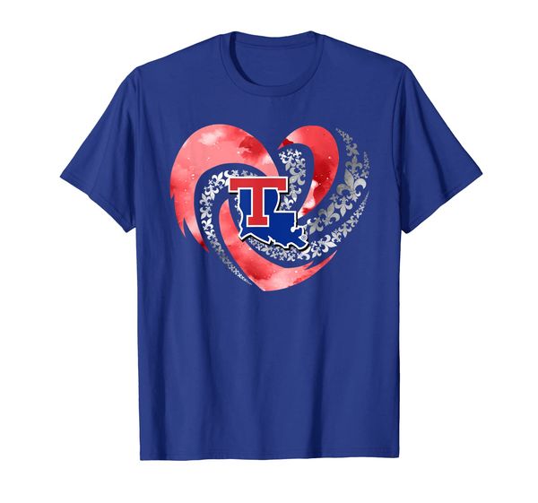 louisiana tech bulldogs hurricane heart - apparel t-shirt, White;black