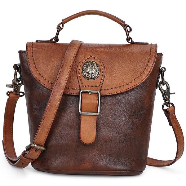 doudou literature and art single shoulder bucket bag handmade leather head color contrast portable women's messenger evening bags
doudou literature and art single shoulder bucket bag handmade leather head color contrast portable women's messenger evening bags