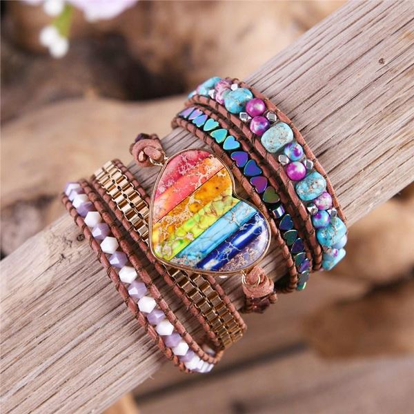 tennis heart shape romantic spiritual chakra leather wrap bracelets w/ mix stone 5 strands bracelet classic jewelry bijoux drop, Golden;silver
tennis heart shape romantic spiritual chakra leather wrap bracelets w/ mix stone 5 strands bracelet classic jewelry bijoux drop, Golden;silver