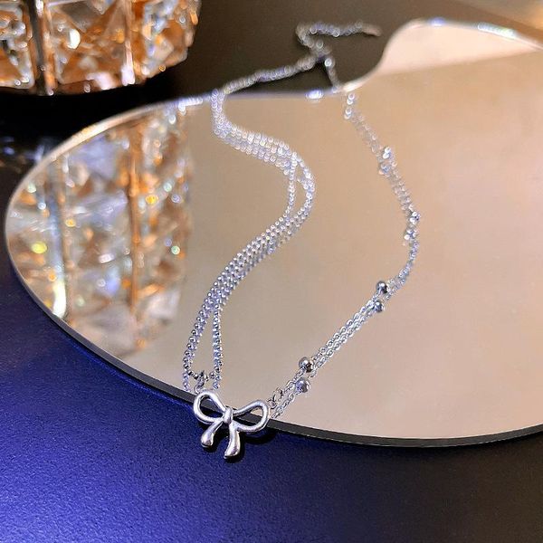 pendant necklaces juno bowknot stainless steel necklace for women choker korean style accessories jewelry, Silver
pendant necklaces juno bowknot stainless steel necklace for women choker korean style accessories jewelry, Silver
