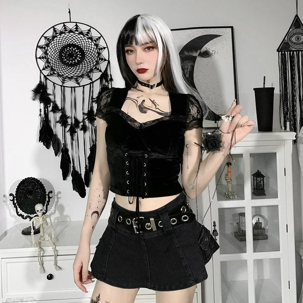 women's t-shirt women close-fitting black solid color square neck short sleeve crop unique style fashionable daily casual, White
women's t-shirt women close-fitting black solid color square neck short sleeve crop unique style fashionable daily casual, White