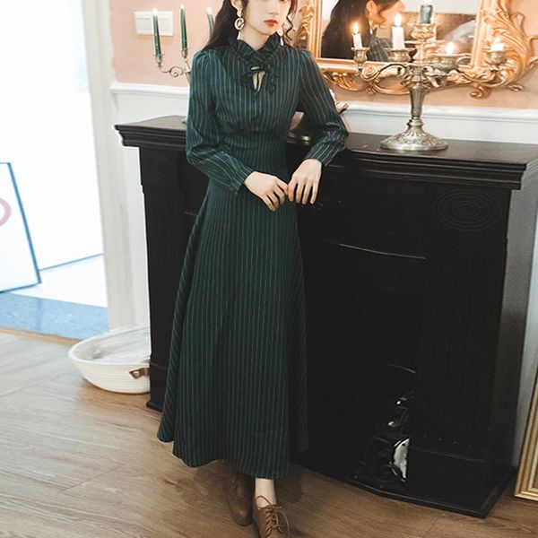 casual dresses yamdi elegant woman vintage maxi shirt dress 2021 runway party long sleeve a-line boho spring summer striped women robe, Black;gray
casual dresses yamdi elegant woman vintage maxi shirt dress 2021 runway party long sleeve a-line boho spring summer striped women robe, Black;gray