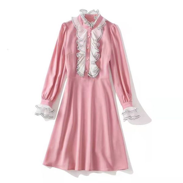 casual dresses european and american women's clothing spring long sleeve collar with flounces fashion pink dress oduy, Black;gray
casual dresses european and american women's clothing spring long sleeve collar with flounces fashion pink dress oduy, Black;gray