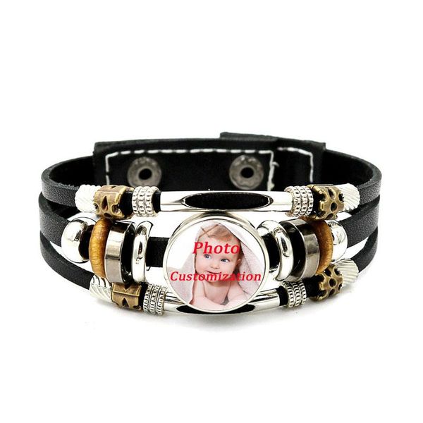 charm bracelets custom punk leather bracelet handmade diy baby child mom dad grandparent po snap button men women family friend gift, Golden;silver
charm bracelets custom punk leather bracelet handmade diy baby child mom dad grandparent po snap button men women family friend gift, Golden;silver