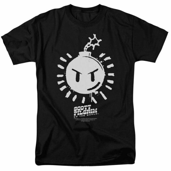 scott pilgrim vs. the world bob omb logo t shirt mens licensed movie black, White;black
scott pilgrim vs. the world bob omb logo t shirt mens licensed movie black, White;black