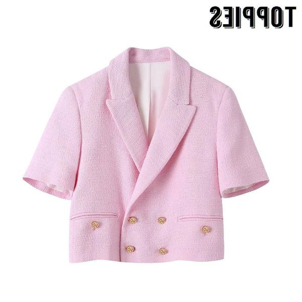 women's jackets women pink ies tweed coat spring summer short sleeve coats double breasted suit design jacket, Black;brown
women's jackets women pink ies tweed coat spring summer short sleeve coats double breasted suit design jacket, Black;brown