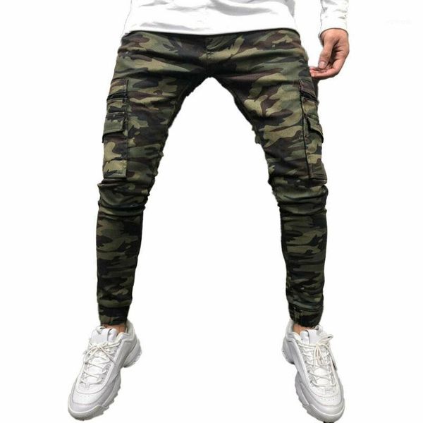 men's jeans mens trousers camouflage printed multi-pocket full length fashion clothing male slim pencil pants, Blue
men's jeans mens trousers camouflage printed multi-pocket full length fashion clothing male slim pencil pants, Blue