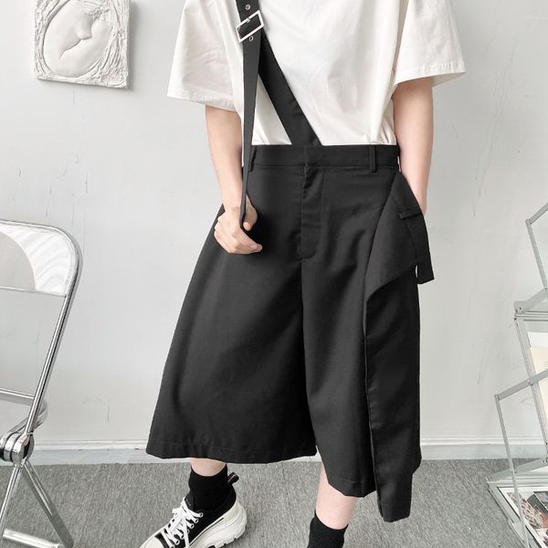 pants fashionable the cool style neutral strap shorts chic simple irregular loose trend baggy men's deconstruction, Black
pants fashionable the cool style neutral strap shorts chic simple irregular loose trend baggy men's deconstruction, Black