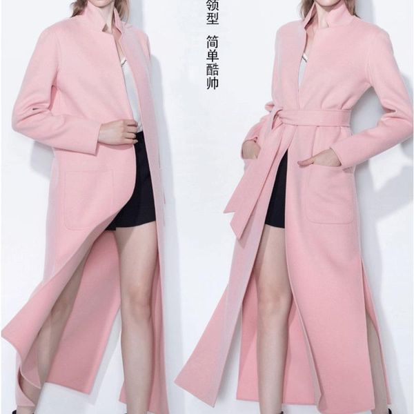 women's wool & blends women s winter coat pink double sided cashmere outwear 2021 autumn plus size ladies overcoats long elegant ship, Black
women's wool & blends women s winter coat pink double sided cashmere outwear 2021 autumn plus size ladies overcoats long elegant ship, Black