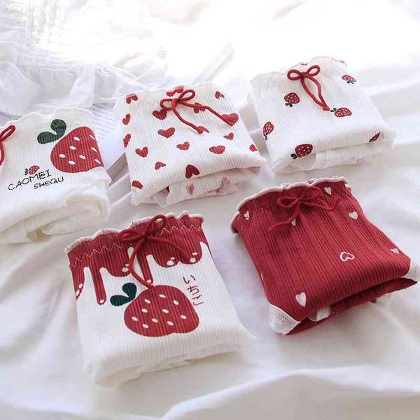 cotton panties female underpants women underwear soft lingerie lace up briefs strawberry hearted printed pantys wdc6243, Black;white
cotton panties female underpants women underwear soft lingerie lace up briefs strawberry hearted printed pantys wdc6243, Black;white