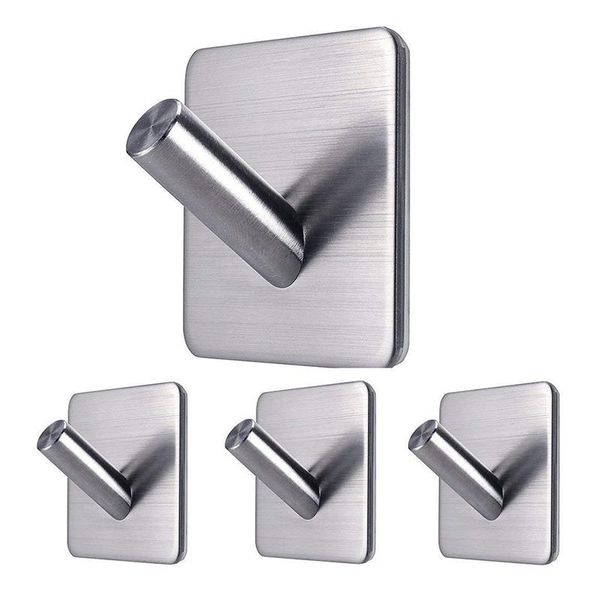 hooks & rails 4pcs self adhesive stainless steel hook waterproof and no drill glue hanger for bathroom mirror smooth plane
hooks & rails 4pcs self adhesive stainless steel hook waterproof and no drill glue hanger for bathroom mirror smooth plane