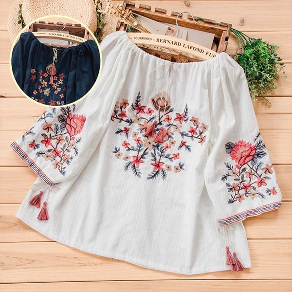 ethnic vintage white blue womens shirt floral embroidered loose 3 4 lantern sleeve casual cotton linen
ethnic vintage white blue womens shirt floral embroidered loose 3 4 lantern sleeve casual cotton linen