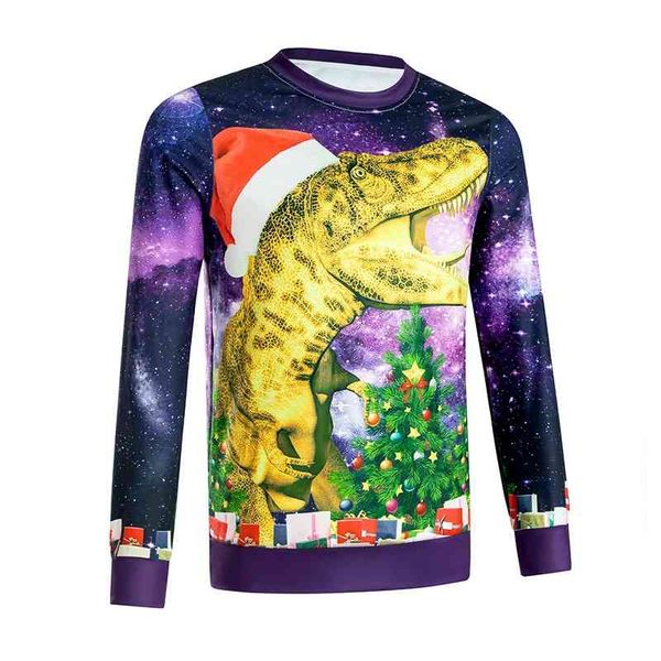 new 3d round neck sweater funny dinosaur monster print long sleeve men's couple's wear, Black
new 3d round neck sweater funny dinosaur monster print long sleeve men's couple's wear, Black