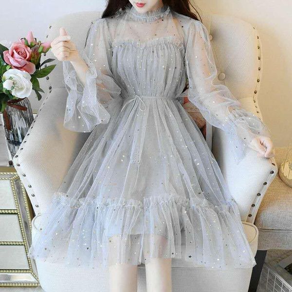 sequined mesh shiny fairy dress sweets from japan pink long sleeve party elegant dresses for women spring 2021 casual, Black;gray
sequined mesh shiny fairy dress sweets from japan pink long sleeve party elegant dresses for women spring 2021 casual, Black;gray
