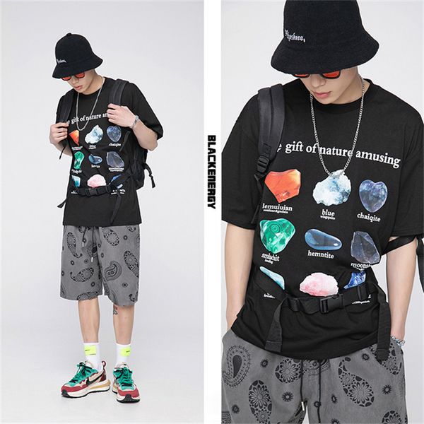 new american fashion in 2021 summer, creative print men's short sleeve drop shoulder t-shirt, Black
new american fashion in 2021 summer, creative print men's short sleeve drop shoulder t-shirt, Black