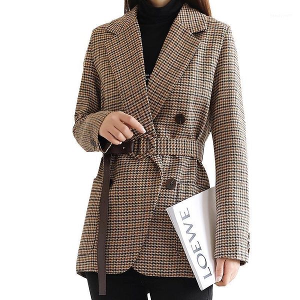 women's suits & blazers blazer feminino korean version of the winter plaid woolen small suit jacket british temperament thick quilted, White;black
women's suits & blazers blazer feminino korean version of the winter plaid woolen small suit jacket british temperament thick quilted, White;black