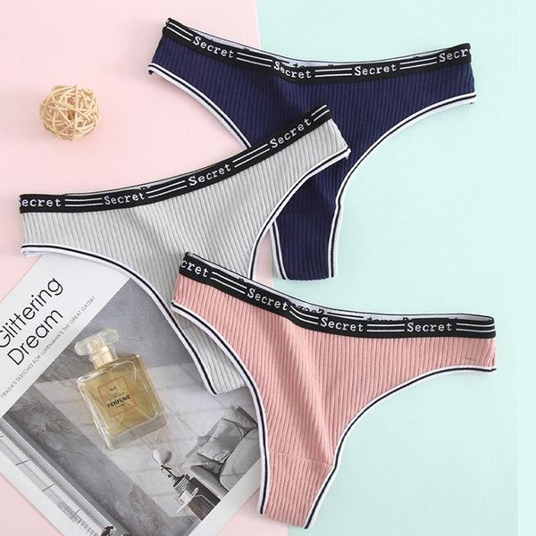 women's panties 3 pcs cotton underwear sports female thongs soft solid striped g-string sale underpants for woman bannirou, Black;pink
women's panties 3 pcs cotton underwear sports female thongs soft solid striped g-string sale underpants for woman bannirou, Black;pink