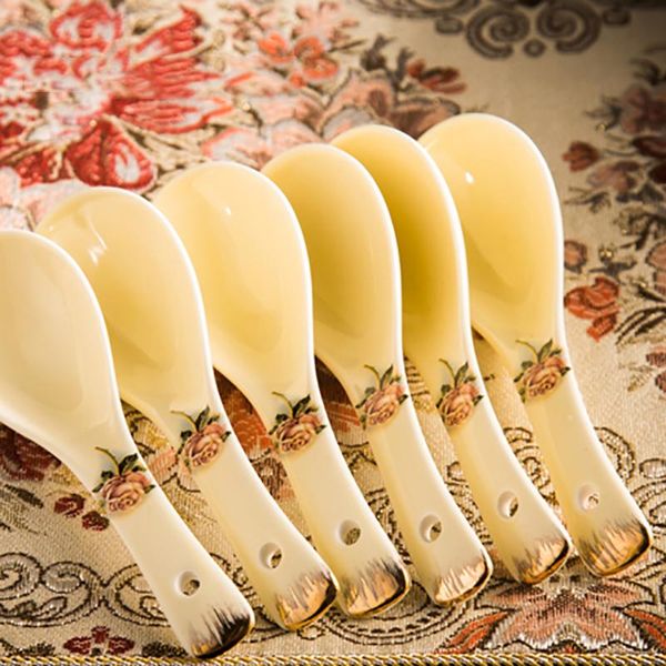 spoons 5pcs european rose small spoon ceramics soup household tableware accessories rice holder kitchen dinnerware
spoons 5pcs european rose small spoon ceramics soup household tableware accessories rice holder kitchen dinnerware