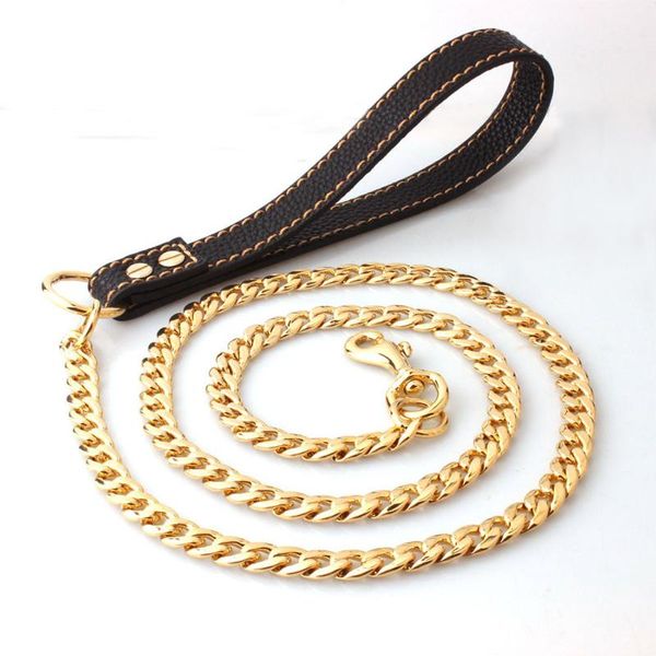 premium strong stainless steel colorful dog leash with leather handle 18k gold plated 12mm silver for large medium small dogs collars & leas
premium strong stainless steel colorful dog leash with leather handle 18k gold plated 12mm silver for large medium small dogs collars & leas