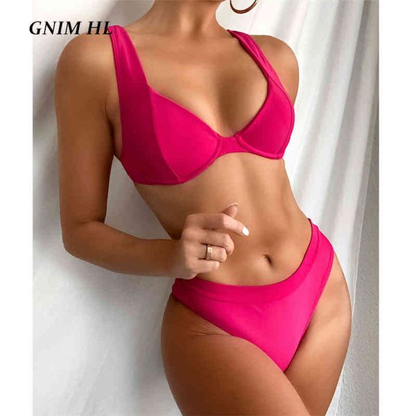 swimwear gmim high waist women push up bikini set 2021 summer solid cut brazilian swimsuit female 2 piece beachwear biquini, White;black
swimwear gmim high waist women push up bikini set 2021 summer solid cut brazilian swimsuit female 2 piece beachwear biquini, White;black