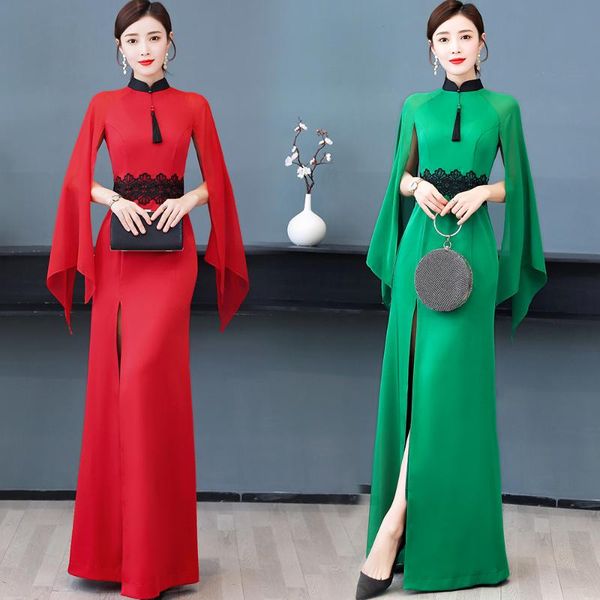 ethnic clothing in 2021, the fashion performance shows improved qipao dress young chinese wind long for women, Red
ethnic clothing in 2021, the fashion performance shows improved qipao dress young chinese wind long for women, Red