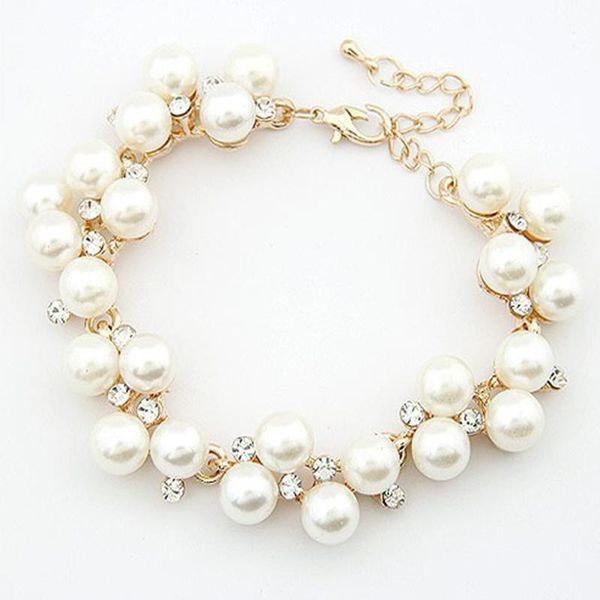female braclets design luxurious charm crystal cubic zircon simulated pearl beads bracelet for women jewelry bracelets, Golden;silver
female braclets design luxurious charm crystal cubic zircon simulated pearl beads bracelet for women jewelry bracelets, Golden;silver