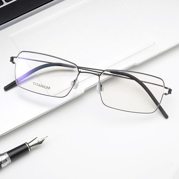fashion sunglasses frames ultralight titanium business square glasses men women myopia optical prescription eyeglasses denmark screwless eye, Black
fashion sunglasses frames ultralight titanium business square glasses men women myopia optical prescription eyeglasses denmark screwless eye, Black