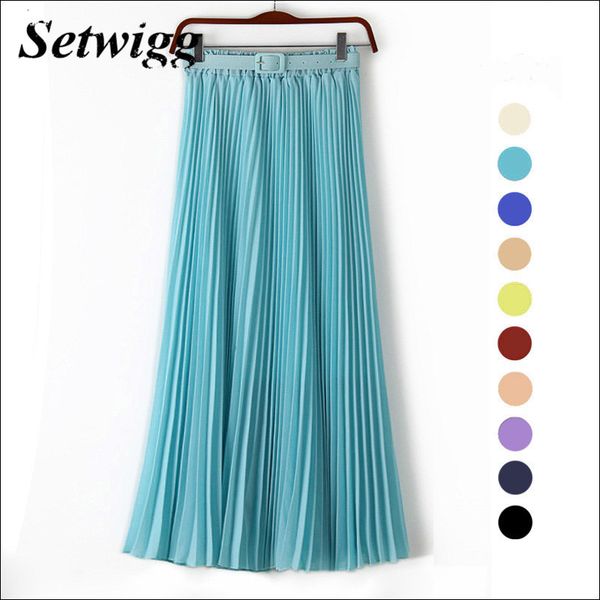 skirts 90cm chiffon accordion pleated elastic waist belt casual candy maxi long bohemian summer skirts sg03, Black
skirts 90cm chiffon accordion pleated elastic waist belt casual candy maxi long bohemian summer skirts sg03, Black