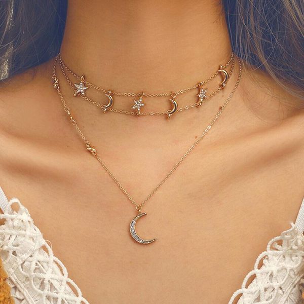 pendant necklaces fashion multilayer stainless steel endant women gold silver color beads moon star horn crescent double chain choker neckla
pendant necklaces fashion multilayer stainless steel endant women gold silver color beads moon star horn crescent double chain choker neckla