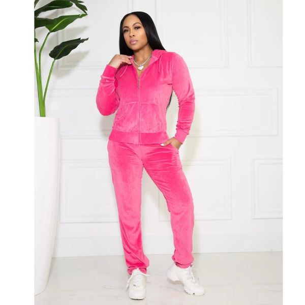 women's two piece pants winter/fall 2021 brand velvet fabric tracksuits velour suit women track hoodies and sportswear outfits, White
women's two piece pants winter/fall 2021 brand velvet fabric tracksuits velour suit women track hoodies and sportswear outfits, White