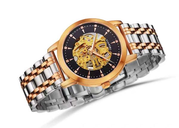 men's watch, simple, automatic mechanical movement, round, steel band, alloy case, reinforced glass, fashion, elegant, romantic, night, Slivery;brown
men's watch, simple, automatic mechanical movement, round, steel band, alloy case, reinforced glass, fashion, elegant, romantic, night, Slivery;brown